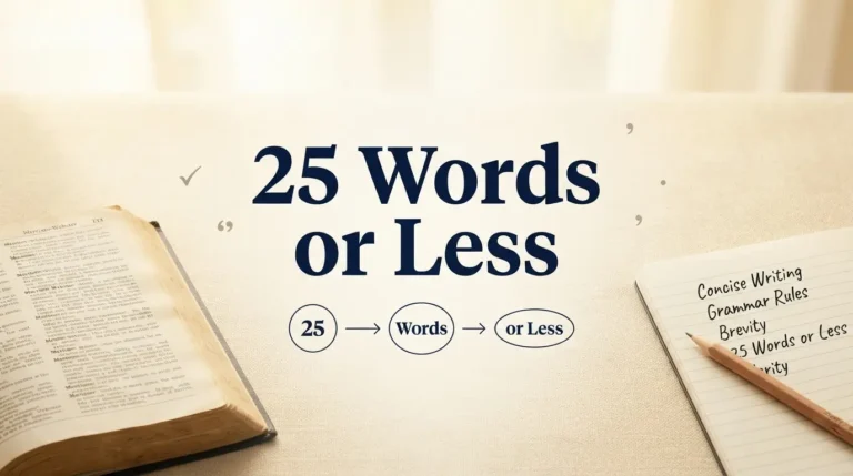 25 Words or Less
