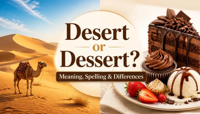Desert or Dessert