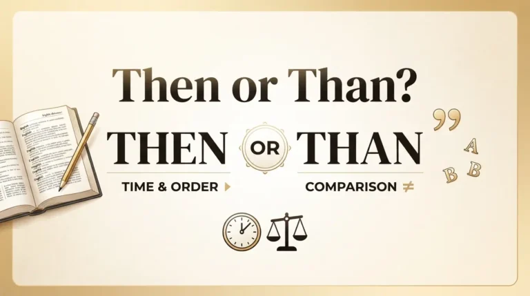 Then or Than