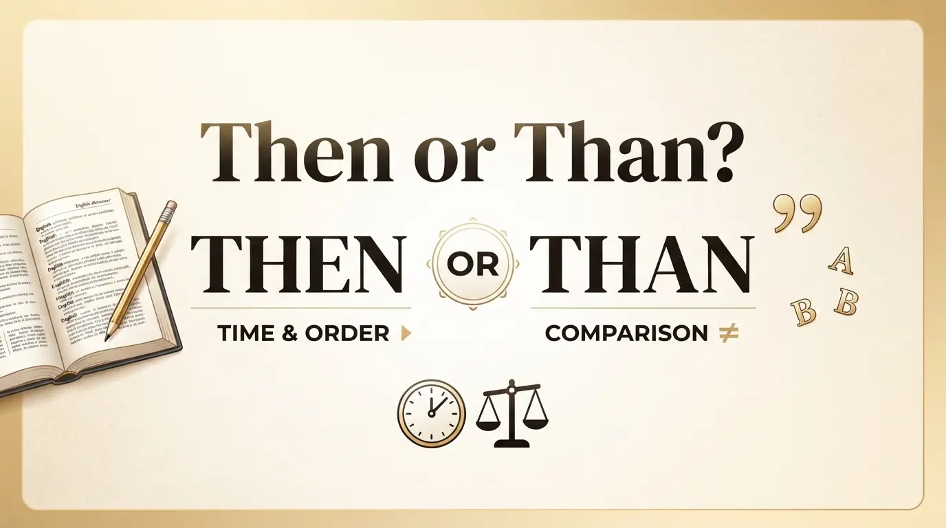Then or Than