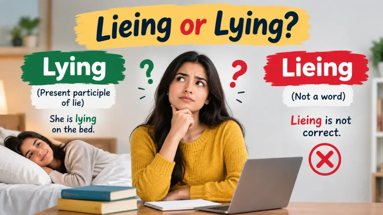 Lieing or Lying
