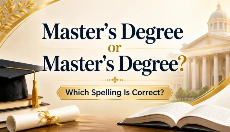 Masters Degree or Master's Degree